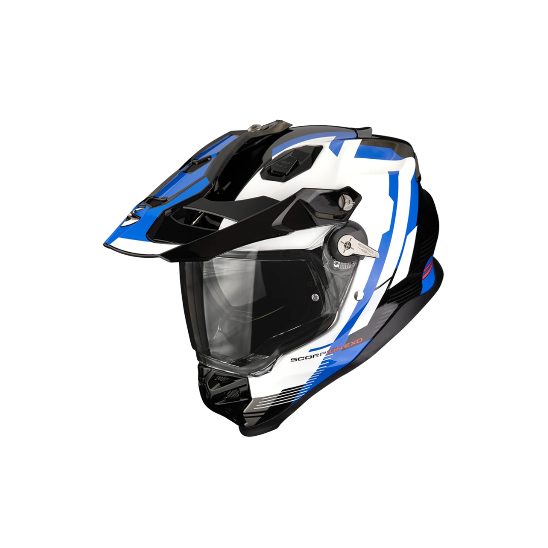 Casco Scorpion ADF-9000 Air Patrol Negro/Azul/Blanco