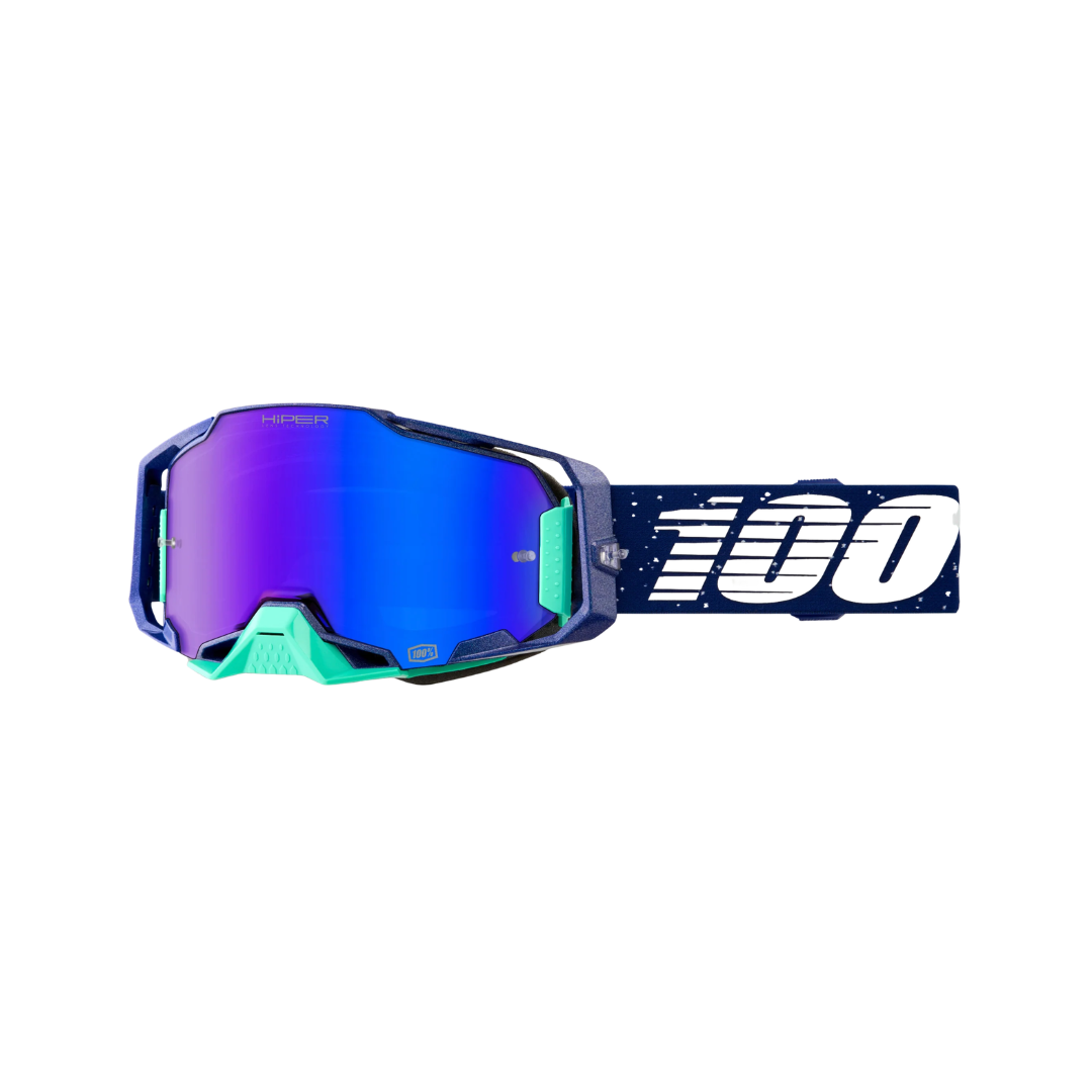 Goggle 100% Armega Noche Lente Hiper Azul Espejo