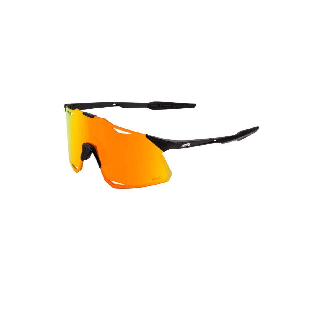 GAFAS 100% HYPERCRAFT MATE NEGRA LENTE HIPER ROJO ESPEJO