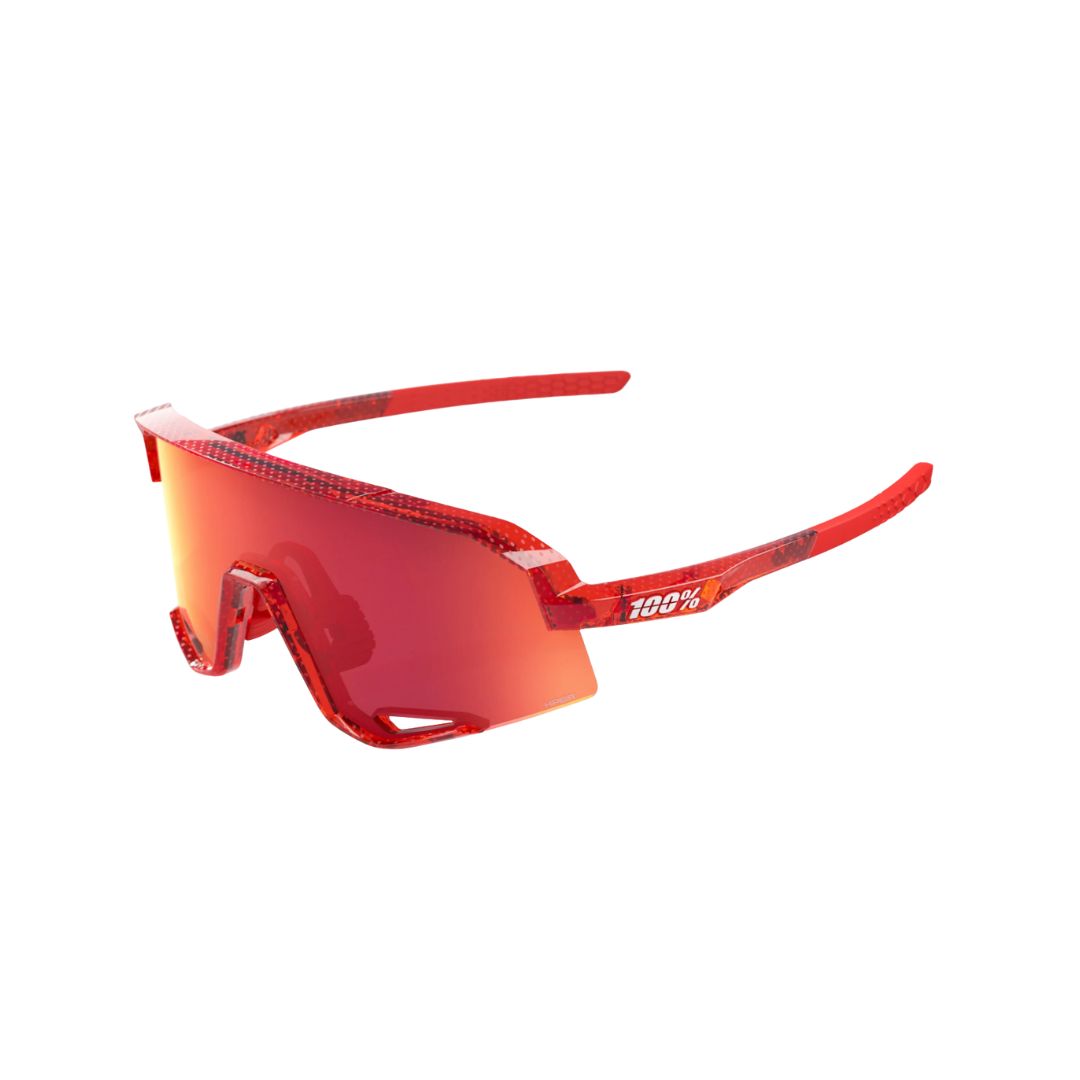 Gafas 100% Slendale Rojo Campari Traslucido Lente Hiper Rojo Fuego Espejo