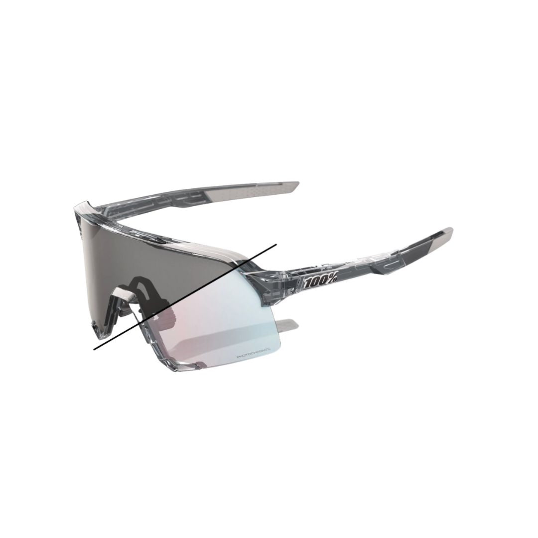Gafas 100% S3 Gris Polished Traslucido Lente Fotocromatico Rosa Dorado Espejo