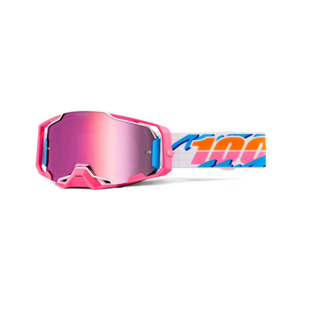 Goggle 100% Armega Lefreak Lente Hiper Rosa Espejo