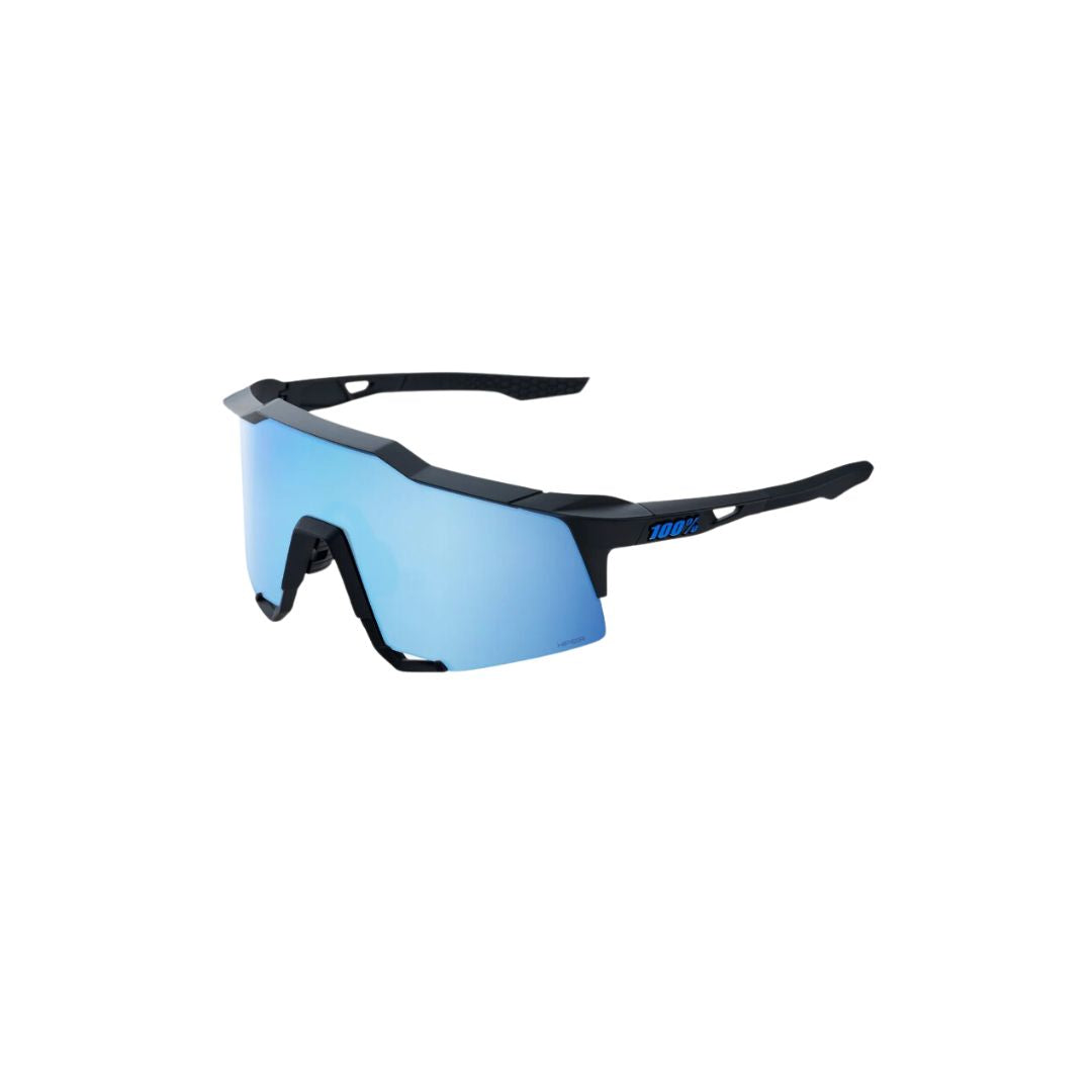 GAFAS 100% SPEEDCRAFT MATE NEGRA LENTE HIPER AZUL ESPEJO
