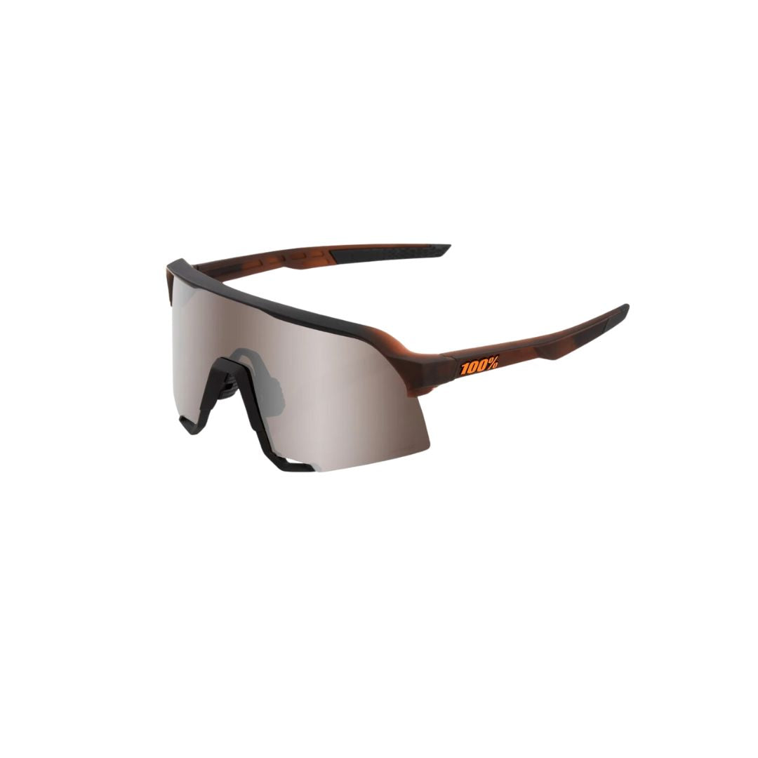 GAFAS 100% S3 MATE MARRON LENTE HIPER SILVER ESPEJO