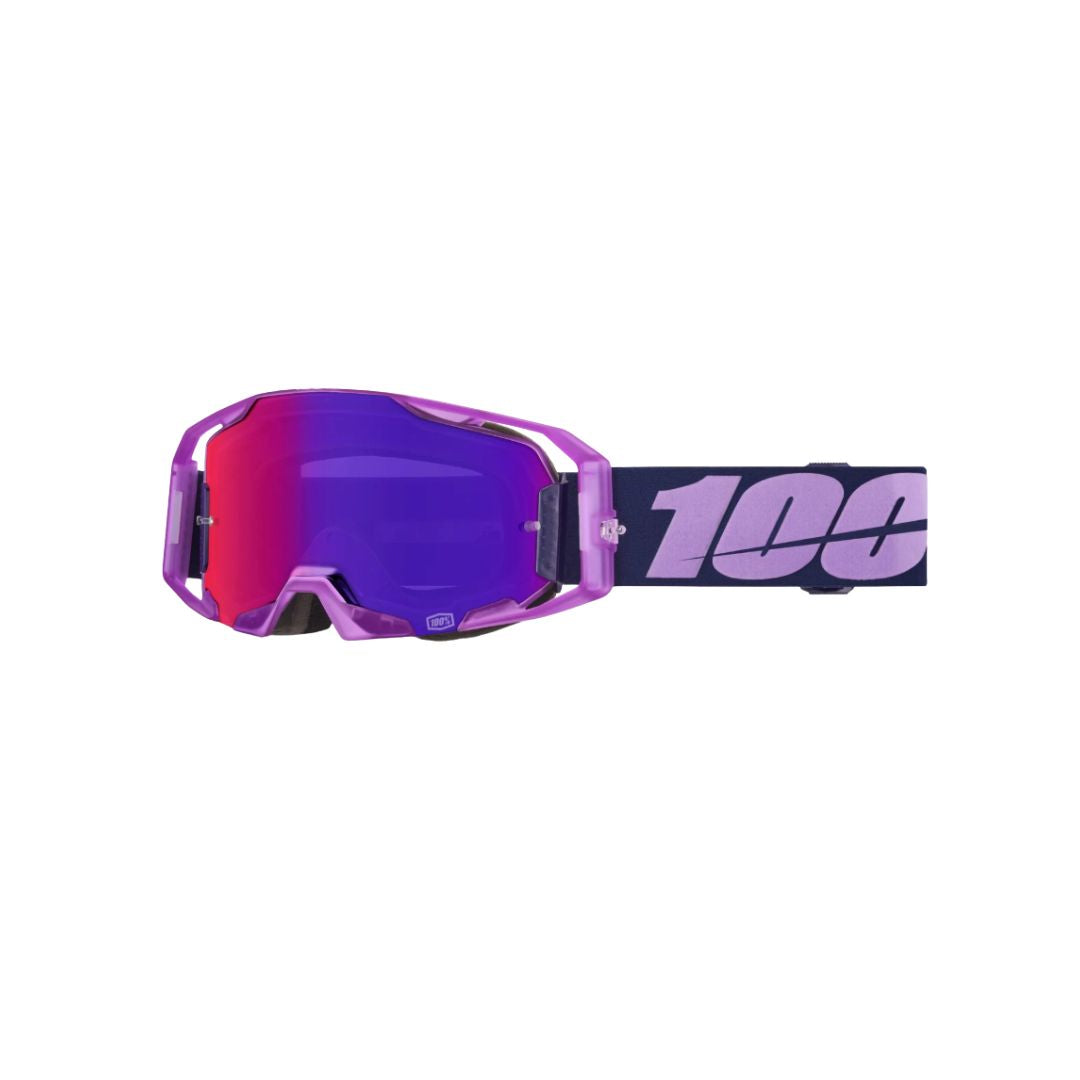 Goggle 100% Armatic Morada lente rojo espejo
