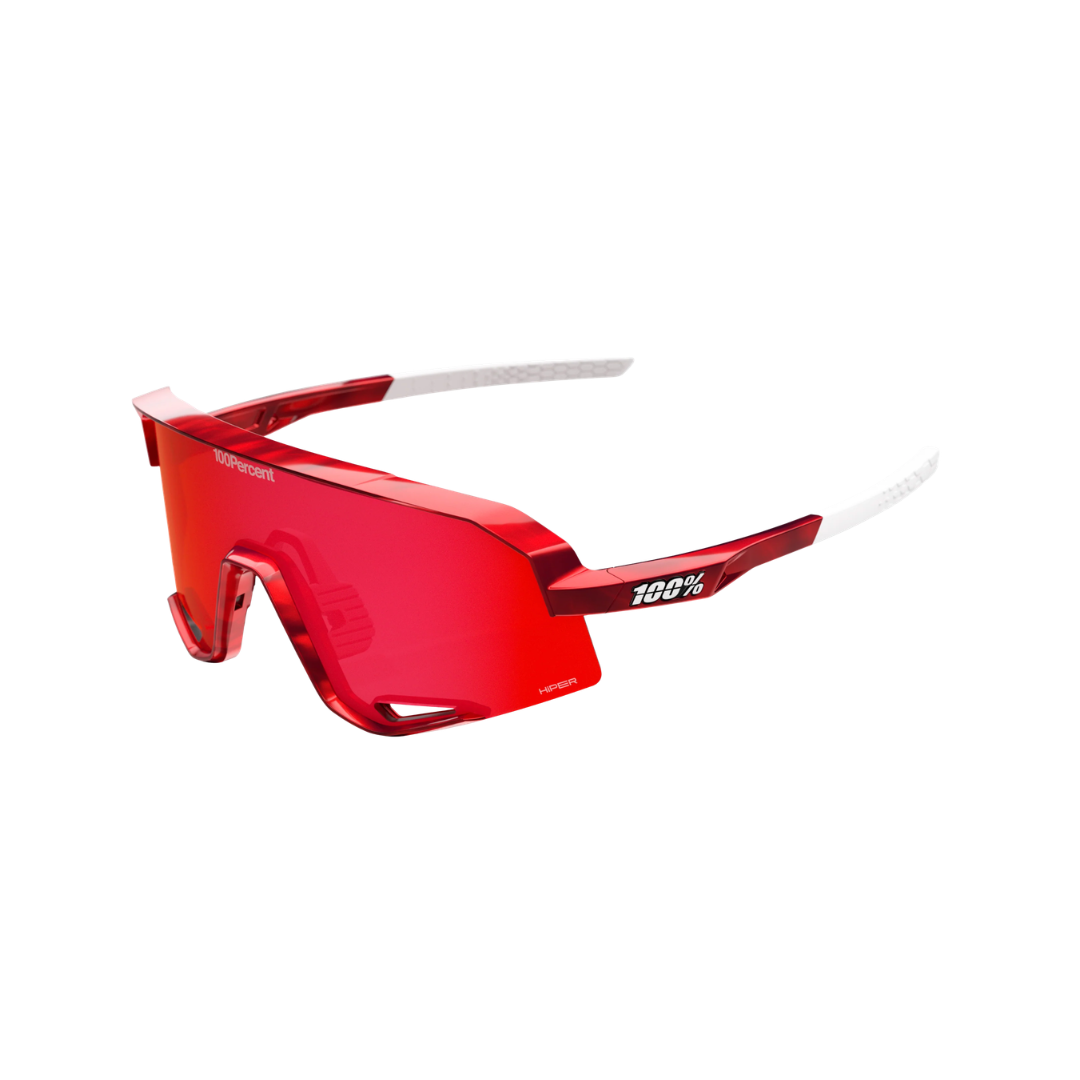 Gafas 100% Slendale Pidcock Rojo Brillante Holographic Lente Rojo Fuego Espejo
