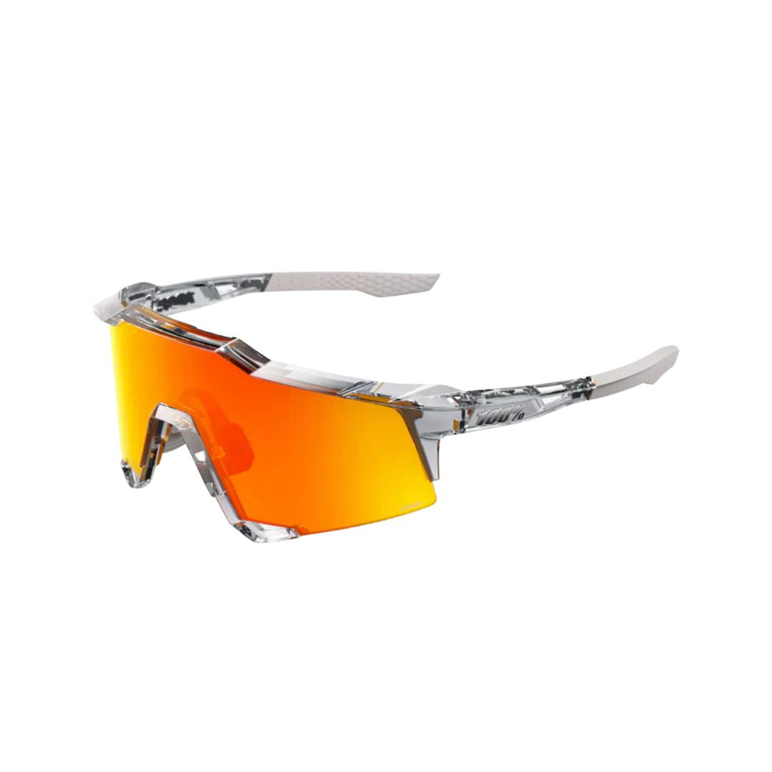 Gafas 100% Speedcraft Gris Traslucido Lente Hiper Rojo Espejo