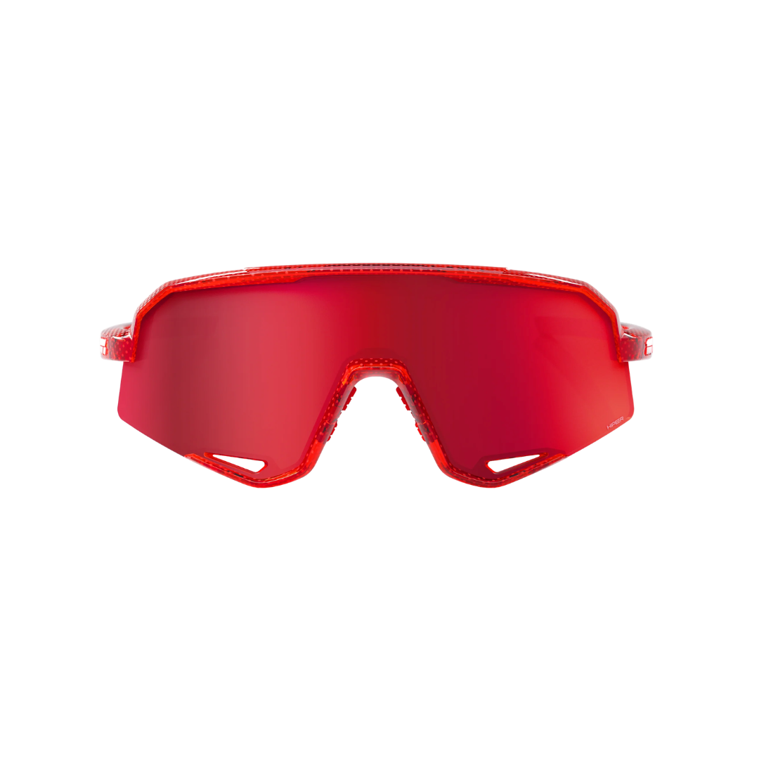 Gafas 100% Slendale Rojo Campari Traslucido Lente Hiper Rojo Fuego Espejo