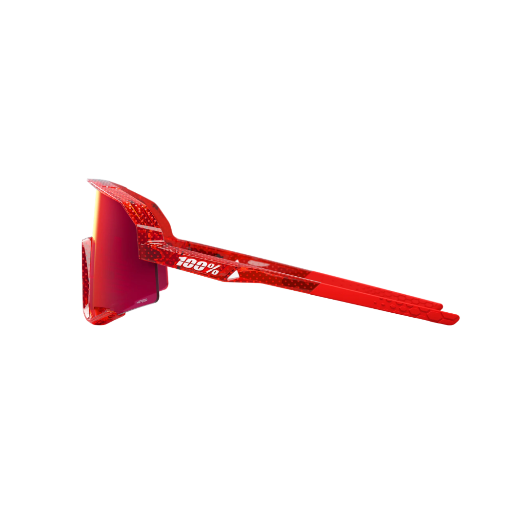 Gafas 100% Slendale Rojo Campari Traslucido Lente Hiper Rojo Fuego Espejo