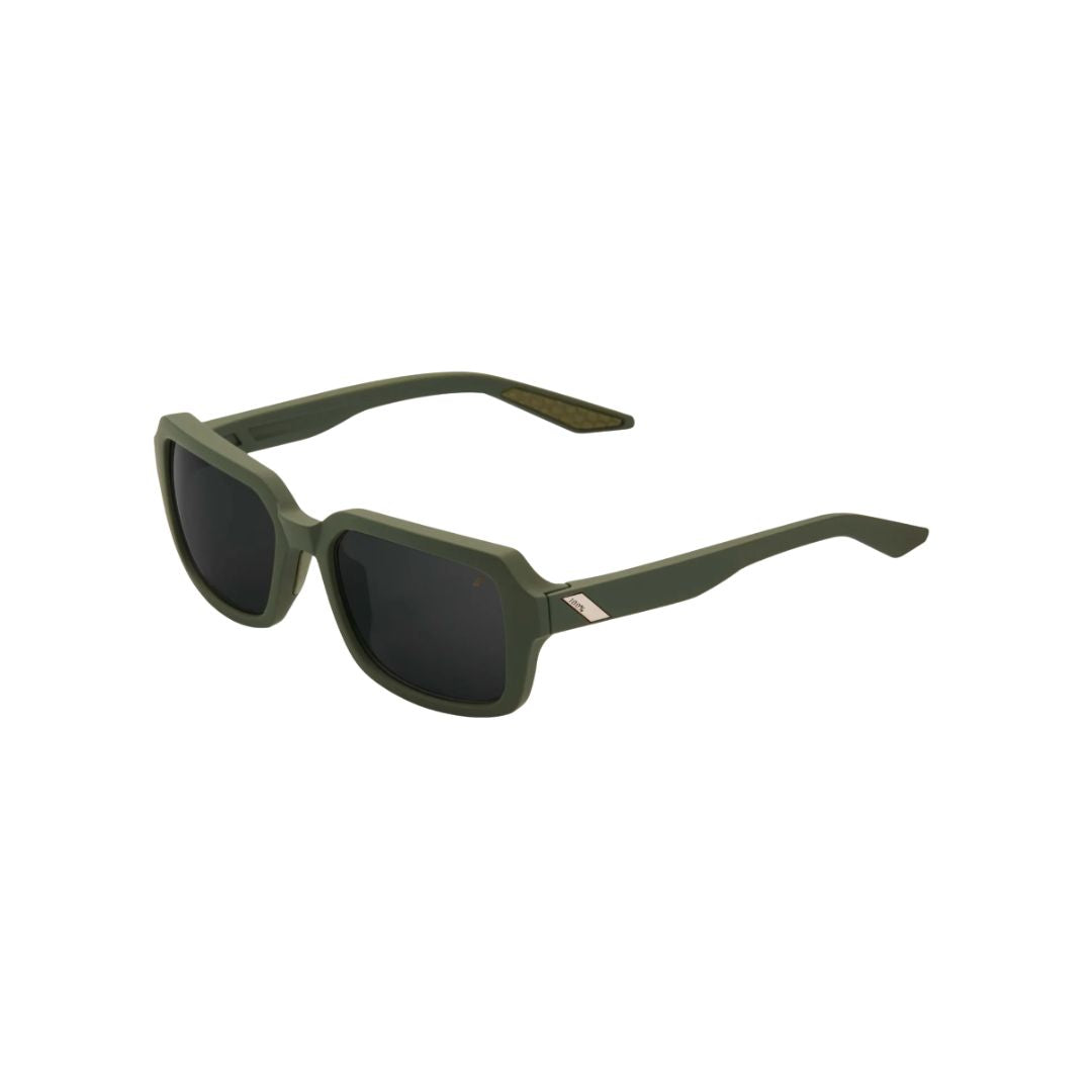 Gafas 100% Rideley Soft Tact Verde Militar Lente Negro Espejo