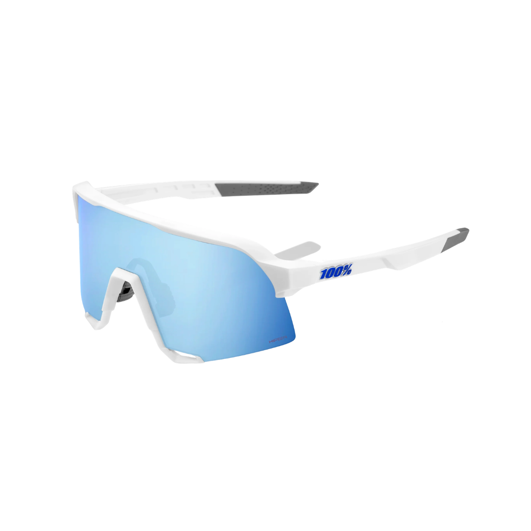 Gafas 100% S3 Mate Blanca Lente Hiper Azul Espejo