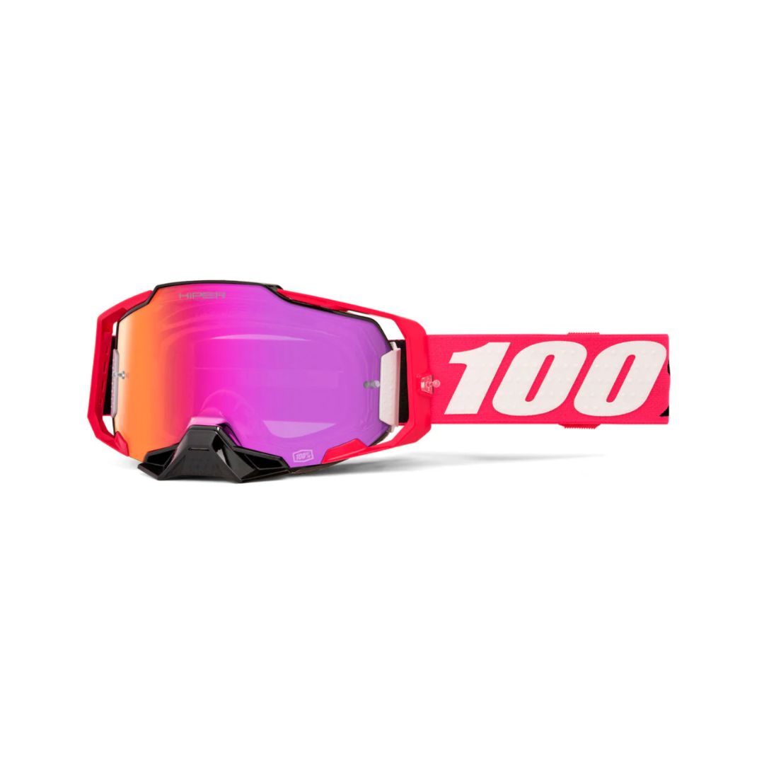 Goggle 100% Armega Kloug Lente Hiper Rojo Oscuro Espejo