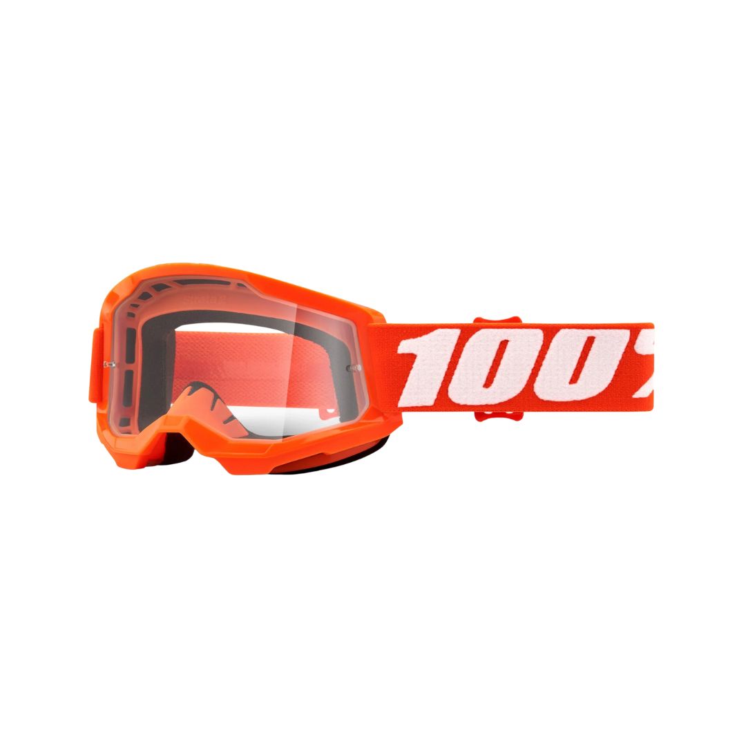 Goggle 100% Strata 2 Naranja Clear