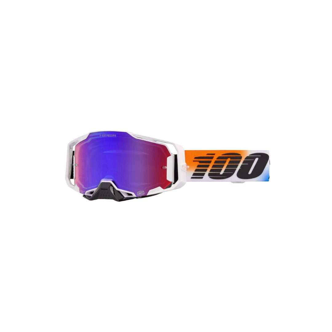 Goggle 100% Armega United Lente Hiper Rojo/Azul Espejo
