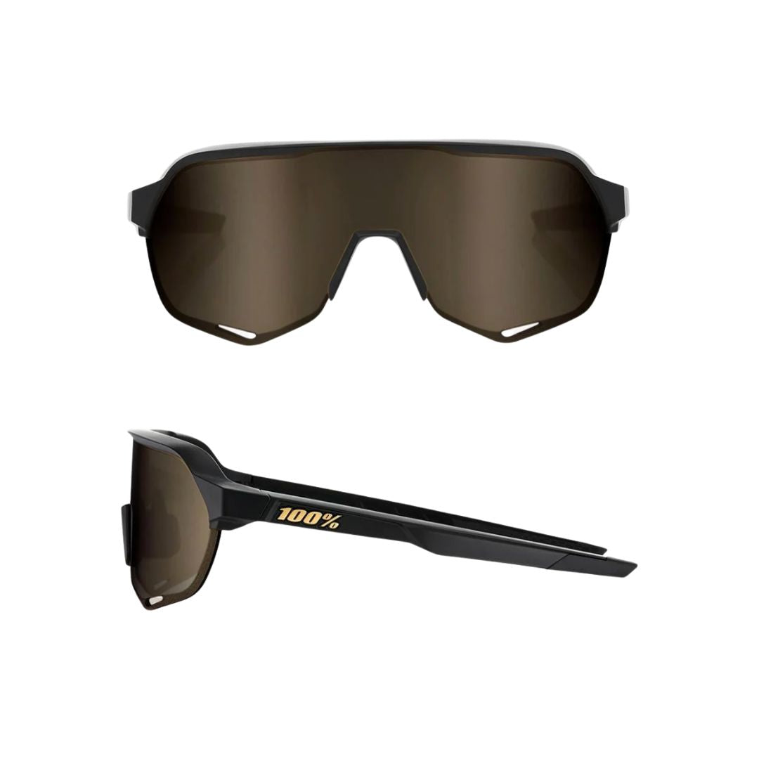 Gafas 100% S2 Negro Soft Lente Dorado