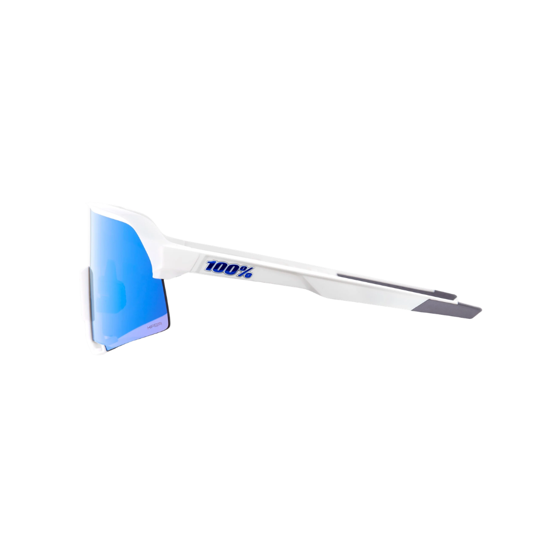 Gafas 100% S3 Mate Blanca Lente Hiper Azul Espejo