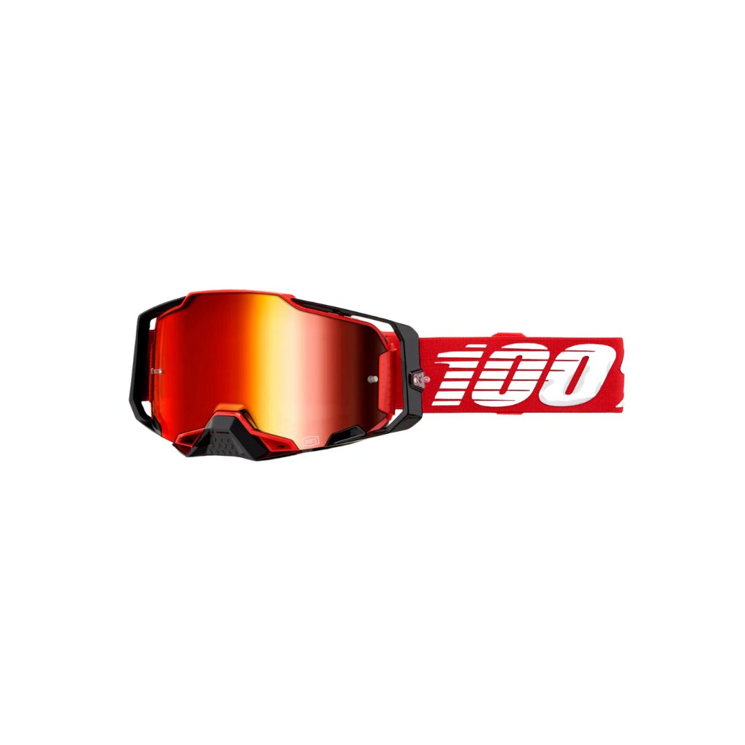 Goggle 100% Armega  Roja Lente Rojo Espejo