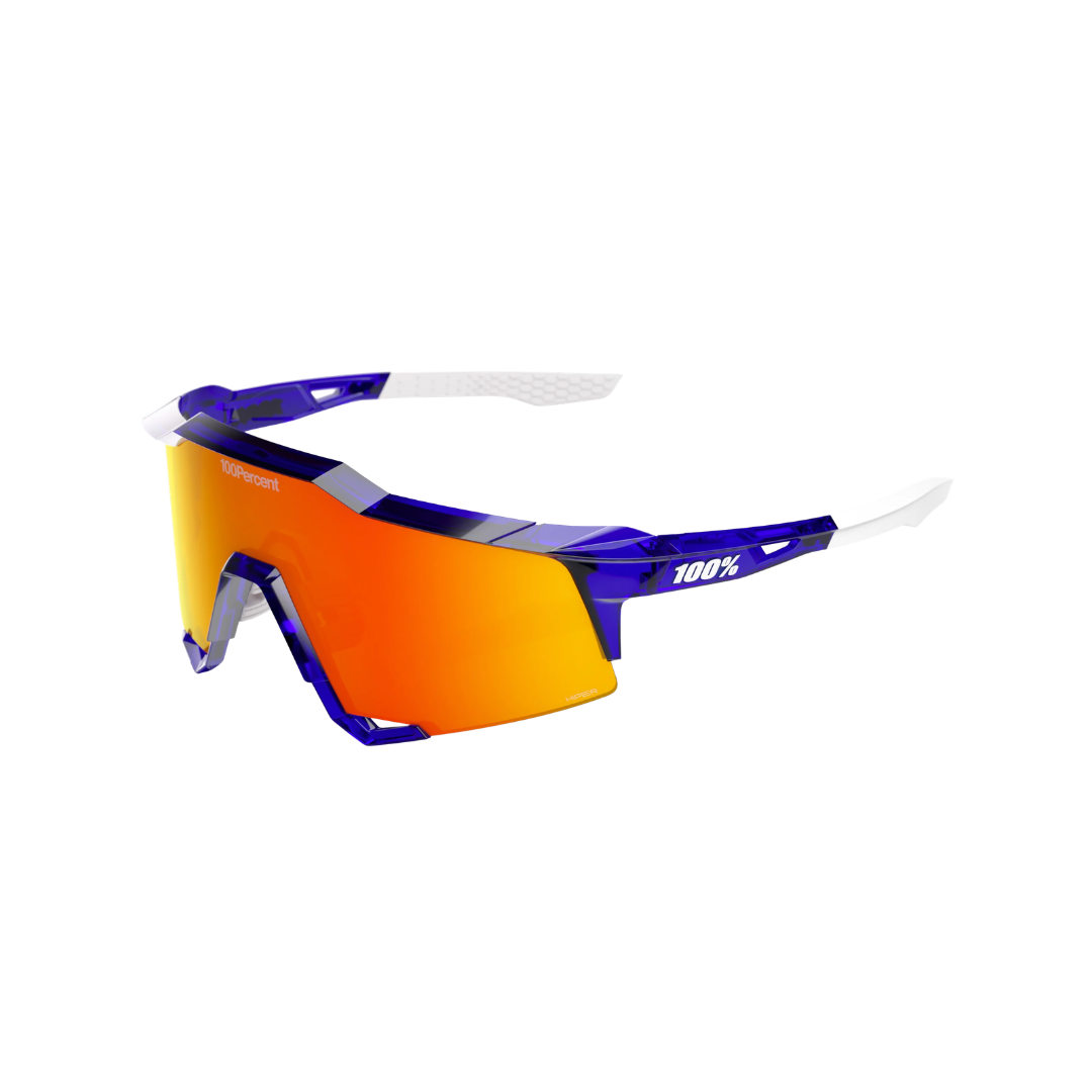 Gafas 100% Speedcraft MLB Authentic Polished Translucent Azul Lente Hiper Rojo Espejo