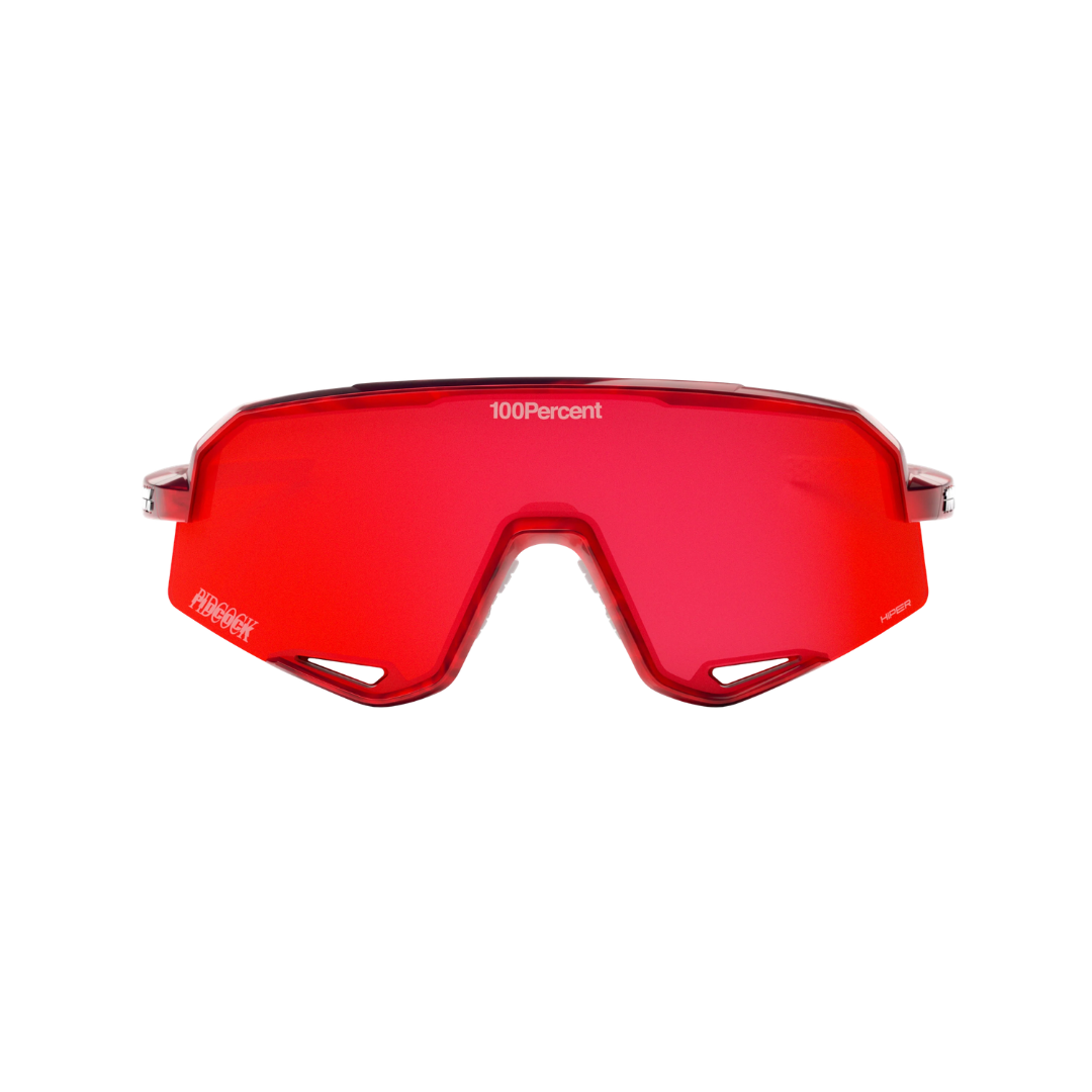 Gafas 100% Slendale Pidcock Rojo Brillante Holographic Lente Rojo Fuego Espejo