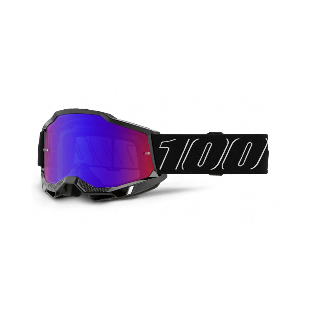 Goggle 100% Accuri 2 Blackline Lente Rojo Azul Espejo